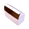 Babka Cake Loaf Box 8X4X4 IN Clay-Coated Kraft Board White Kraft Rectangle Lock Corner Tuck Top 250/Bundle