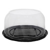 Cake Container & Lid Combo With Dome Lid 9X5.5 IN PET Black Swirl 50/Case