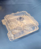 Cupcake Hinged Container With Dome Lid 8X7.6X3 IN 4 Compartment OPS Clear Square 250/Case