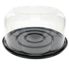 Cake Container With Dome Lid 9X5.25 IN Rose Black 40/Case