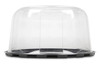 Cake Container & Lid Combo With Dome Lid 10.75X5.5 IN PET Black Clear Round 50/Case