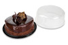 DisplayCake® Cake Container & Lid Combo With Dome Lid 8 IN PET Black Clear Round 100 Count/Case 16 Cases/Pallet
