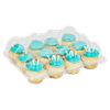 Cupcake Hinged Container With Dome Lid 12 CT 12.38X10X3.7 IN PET Clear 100/Case
