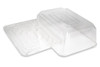 DisplayCake Cake Container & Lid Combo With High Dome Lid 1/4 Size Clear 80/Case