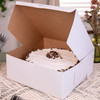Bakery Box 12X12X5 IN Clay-Coated Kraft Board White Kraft Square Lock Corner 100/Bundle