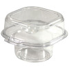 The BOTTLEBOX ® Cupcake Hinged Container With Dome Lid 4.87X4.25X3.13 IN PET Clear Square 200/Case