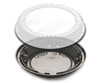 DisplayPie® Pie Container & Lid Combo With Low Dome Lid 9 IN PS Black Clear Round 160/Case