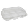 ClearView® SmartLock® Cupcake Hinged Container With Dome Lid 9.75X6.875X3 IN 6 Compartment OPS Clear Rectangle 220/Case