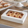Bakery Box Top 1/2 Size Chipboard White With Window 100/Case
