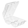 Essentials SureLock Donut Hinged Container With Dome Lid 5X7.5625X3.5625 IN 6 Compartment RPET Clear Rectangle 192/Case