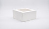 Cake Box 10X10X5 IN Paperboard White Square Lock Corner 1-Piece With Window 150/Case