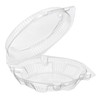 Essentials SureLock Pie Hinged Container With Dome Lid 8.875X9.25X2.5625 IN RPET Clear Round Shallow 200/Case
