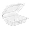 Essentials Cookie Container With Hinged Lid 8.875X7.1875X3.0625 IN RPET Clear Rectangle 250/Case