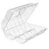 Essentials SureLock Cookie Donut Hinged Container With Dome Lid 9.375X7.6875X3.5 IN 12 Compartment RPET Clear Rectangle 174/Case