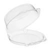 Essentials SureLock Pie Hinged Container With High Dome Lid 8X8.375X3.0625 IN RPET Clear Round 200/Case