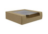 VIEWit Bakery Box 9X9X2.5 IN Kraft 4 Corner Beers Waterfall With Window 150/Case