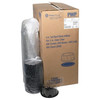 Bakery Container & Lid Combo With Dome Lid 6.83X4 IN PET Black Clear Round Swirl 200/Case