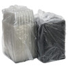 RoseDome Cake Container & Lid Combo With Dome Lid 1/4 Size 15X11X6 IN PET Clear Black Rectangle 60/Case