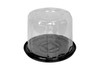 Bakery Container & Lid Combo With High Dome Lid 8X5.5 IN Plastic Black Clear Round 88/Case