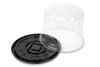 Bakery Container & Lid Combo With High Dome Lid 8X5.5 IN Plastic Black Clear Round 88/Case