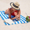 HOSPECO® California Cabana 30X70 IN Blue White Striped Cotton 420 GSM 24/Case