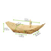 Boat Bowl 1.5 OZ Bamboo Leaf Natural 100 Count/Pack 20 Packs/Case 2000 Count/Case