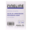 Bowl 160 OZ Plastic Clear Square 50/Case