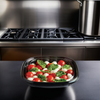 Fresh 'n Clear® Bowl 32 OZ PET Black Rectangle Shallow 150/Case