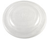Lid Flat 7.5X1 IN 1 Compartment PLA Clear Round For 16-24-32 OZ Bowl Unhinged 300/Case