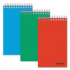 Ampad® General Purpose Notebook 3X5 IN Assorted Paper Pressboard Narrow Rule 60 Sheets / Pad Spiral Bound 3 Count/Pack