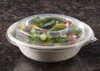 Lid High Dome 8.4X1.15 IN 1 Compartment PET Clear Round For 24-32-48 OZ Bowl Unhinged 300/Case