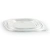 Lid 8.13X8.13X0.34 IN 1 Compartment RPET Clear Square For Cold Bowl Crack Resistant Leak Resistant 150/Case