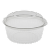 Sho-Bowl Bowl Hinged With Dome Lid 32 OZ PET Clear Round 150/Case