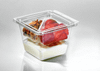 Fresh N' Sealed® Bowl & Lid Combo With Flat Lid 16 OZ PET Clear Square Hinged 240/Case