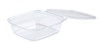 Fresh ‘n Clear® Salad Bowl With Flat Hinged Lid Large (LG) 48 OZ PET Clear Square Tamper-Evident 160/Case