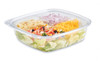 Fresh ‘n Clear® Salad Bowl With Flat Hinged Lid Large (LG) 48 OZ PET Clear Square Tamper-Evident 160/Case