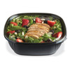 Fresh 'n Clear® Bowl 64 OZ PET Black Square 150/Case