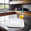 Fresh 'n Clear® Lid Flat Small (SM) PET Clear Square For Bowl 500/Case