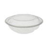 Bowl & Lid Combo With Dome Lid 64 OZ RPET Clear Swirl Design Round Hinged 100/Case