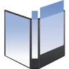 Binder White Clear PP Chipboard 475 Sheet Capacity Cover & Spine Overlays 2 IN Round Ring 2 Pocket 1/Each