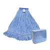 Mop Head Medium (MED) Blue Synthetic Fiber Rayon Cotton 4PLY Loop End Wide Band 1/Each