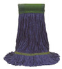 MaxiClean® Mop Head Medium (MED) 15.5X6X1 IN Blue Cotton Synthetic Blend 4PLY Loop End 5 IN Headband 1/Each