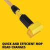 Gripper® Mop Handle 60IN Natural Yellow Wood Clamp Style 1/Each