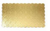 Cake Board 1/2 Size 17.75X13.75 IN Corrugated Paperboard Gold Scalloped 50/Case