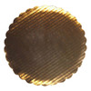 Cake Board 14 IN Corrugated Paperboard Gold Round Scalloped 100/Case