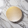 Cake Circle 12 IN Paperboard Gold Scalloped 100/Case