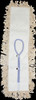 Victoria Bay Dust Mop Head 5X24 IN White Loop End Washable 12 Count/Case