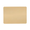 Cake Board Full Size 25.5X17.5 IN Corrugated Paperboard Gold Rectangle Scalloped Double Wall 25/Case