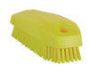 Vikan® Hand & Nail Brush 5.1X2X1.6 IN Small (SM) PP Polyester Stainless Steel Yellow Hard With Hole 1/Each