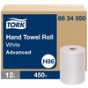 Tork Roll Paper Towel H86 7.938IN X450FT 1PLY White Refill 1 Count/Pack 12 Packs/Case 12 Count/Case